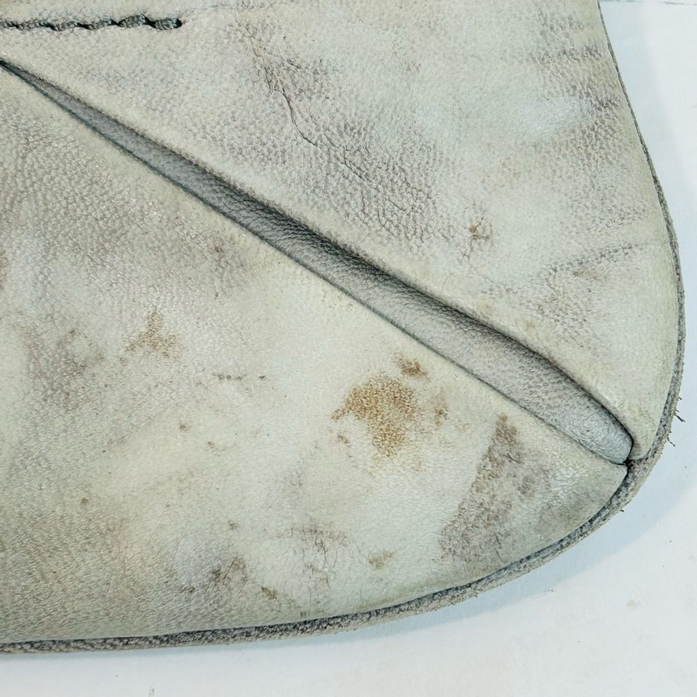 Botkier Grey Leather Looped Small Wristlet Bag RARE Origami Style - Picture 10 of 13